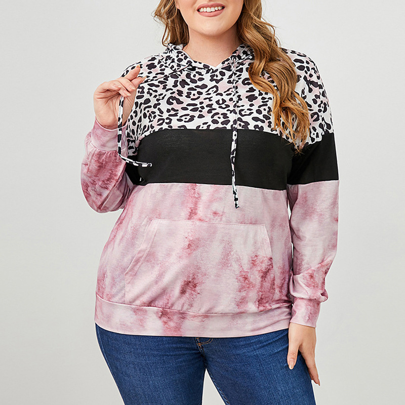 Casual Leopard Pocket Hoodies