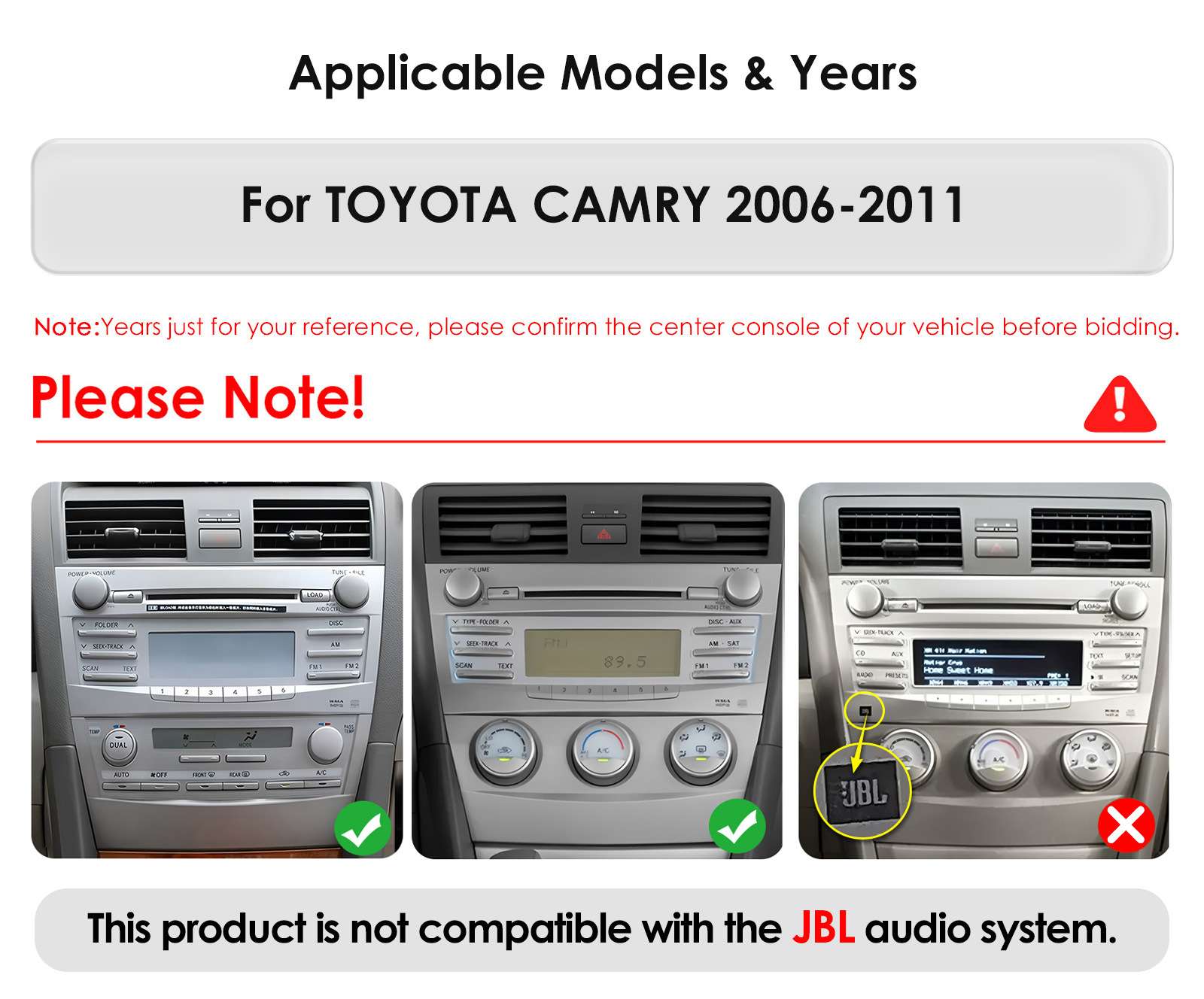9.7inch Suitable for 06-11 Toyota Camry Android Car Bluetooth Vertical Screen Navigation Carplay