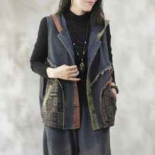 复古拼色连帽马甲女士2025春秋新款韩版显瘦减龄宽松坎肩马夹外穿