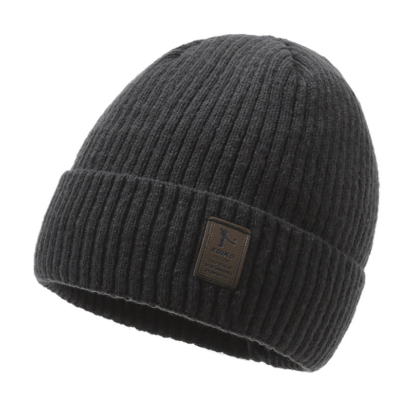 Knitted Beanie For Men Winter Warm Windproof Woolen Cotton Hat_voghion.com