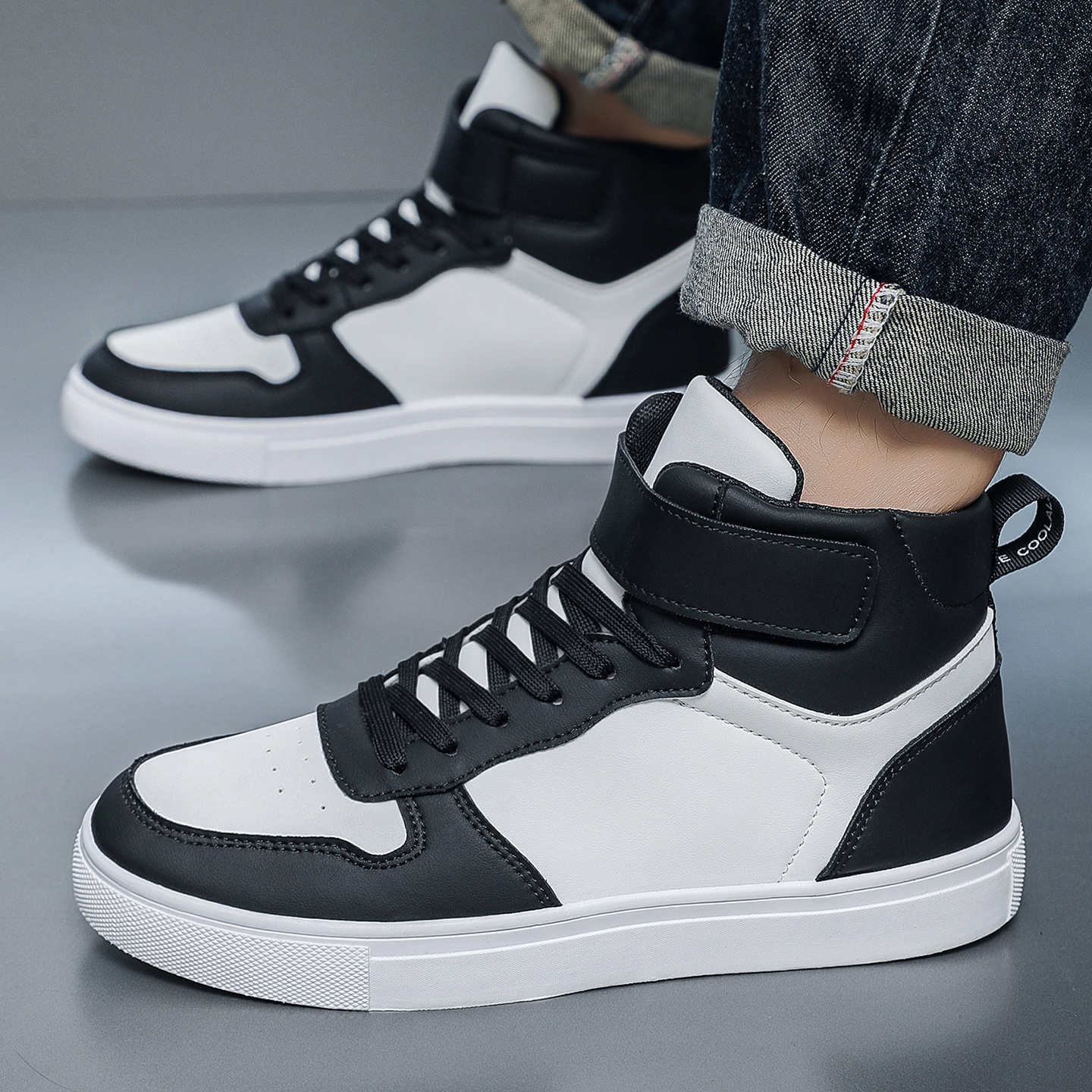 Panda Sneakers for Men 2026 Autumn New Large Size Men's Shoes Trendy Versatile Cross-Border Casual High-Top Sports White Shoes