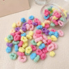 Children's elastic hair rope with pigtail, cartoon cute hairpins, hair accessory, no hair damage