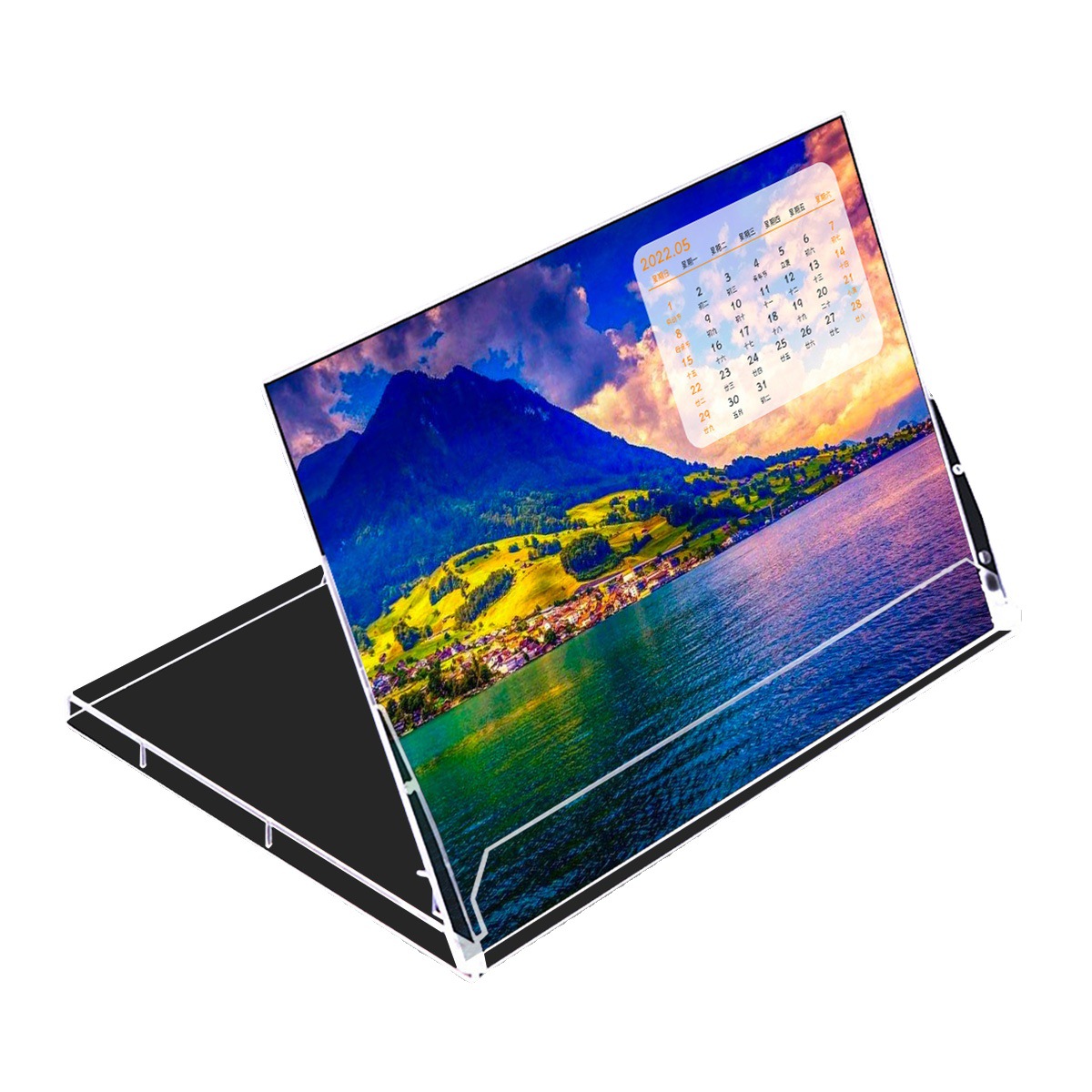 Caja de calendario de 3.5-A5 pulgadas caja de calendario grande caja de calendario simple caja de CD de plástico caja de tarjeta de comedor transparente al por mayor