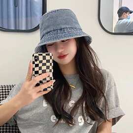 水洗渔夫帽小批量定制女款日系复古百搭做旧跨境外贸遮阳牛仔盆帽