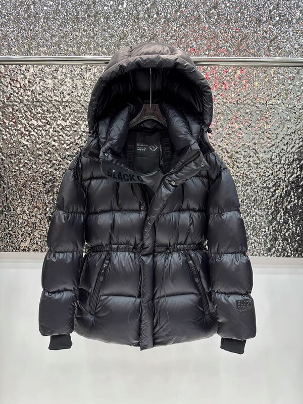 25冬のカップルモデルブラックダイヤモンド極寒ブラックゴールドグースダウンヨーロッパとアメリカのファッションショート厚みのある韓国スタイルのウエストジャケット|undefined
