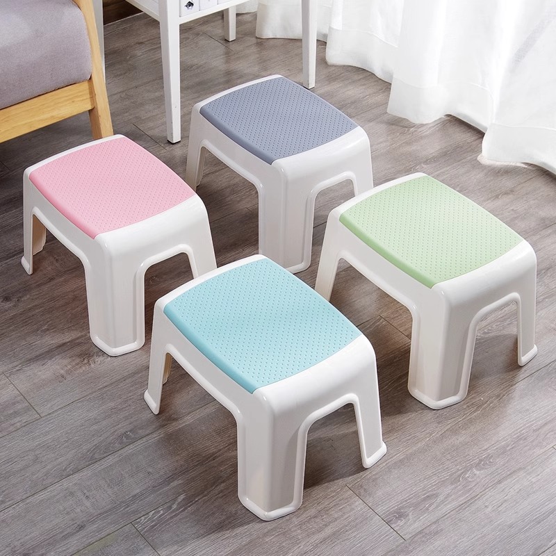Plastic Bench Bathroom Toilet Small Stool Household Non-slip Chair Children's Shoes Stool Thickened Coffee Table Low Stool