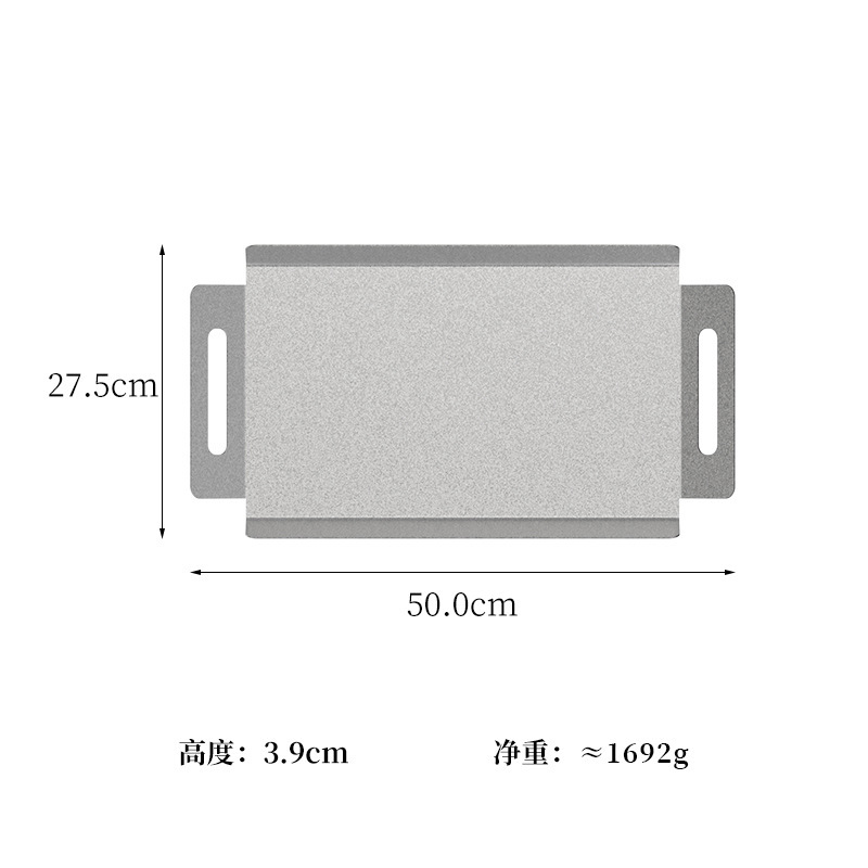 304 ステンレス鋼のディナープレート長方形双耳トレイ工業用ホテルレストランスナックドリンクプレートバーベキュープレート平底|undefined