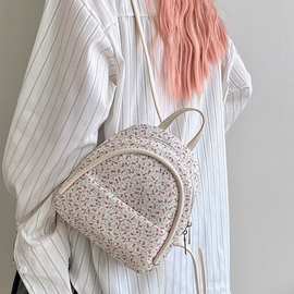 小众设计女士小背包 韩国甜美小碎花双肩包森系少女时尚背包bags