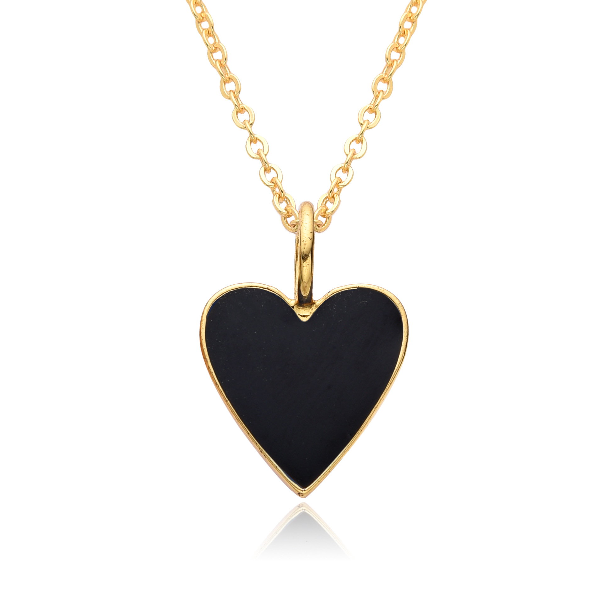 10g Weight Pendant Necklace Classification cable chain Chain Type 1 Piece Quantity Daily, Date Occasion Copper Material Heart Shape Pattern Women's Gender Enamel, Plating Design IG Style, Simple Style Style Copper IG Style Simple Style Heart Shape Enamel Plating Pendant Necklace 3