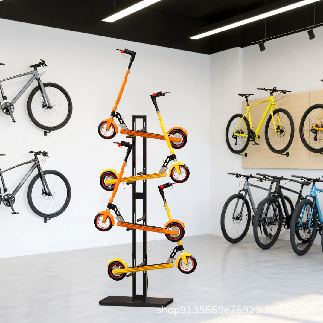 厂家直销落地式金属结构滑板展示收纳架