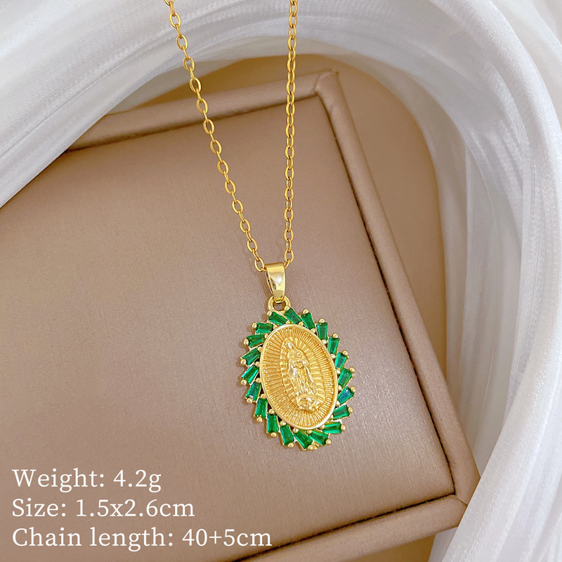 Collana donna a forma di uovo con ritratto e strass_voghion.com