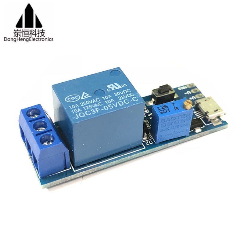 宽电压5V-30V触发延时继电器模块定时器模块 延时导通 延时开关