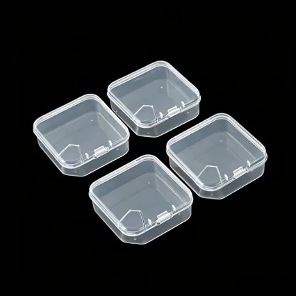 5.5mm thick double-opening bead storage box, non-spill square box for sorting rice beads and parts