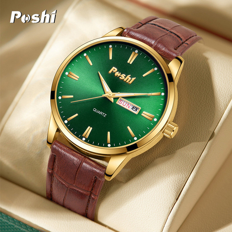 Reloj de marca POSHI al por mayor reloj de cuarzo de comercio exterior transfronterizo TikTok popular negocio impermeable reloj de hombre