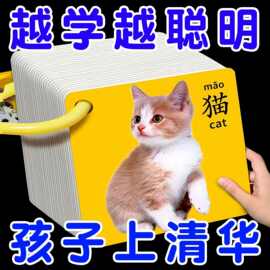 幼儿撕不烂认知卡片看图识物卡儿童数字卡宝宝识字卡动物支持代发