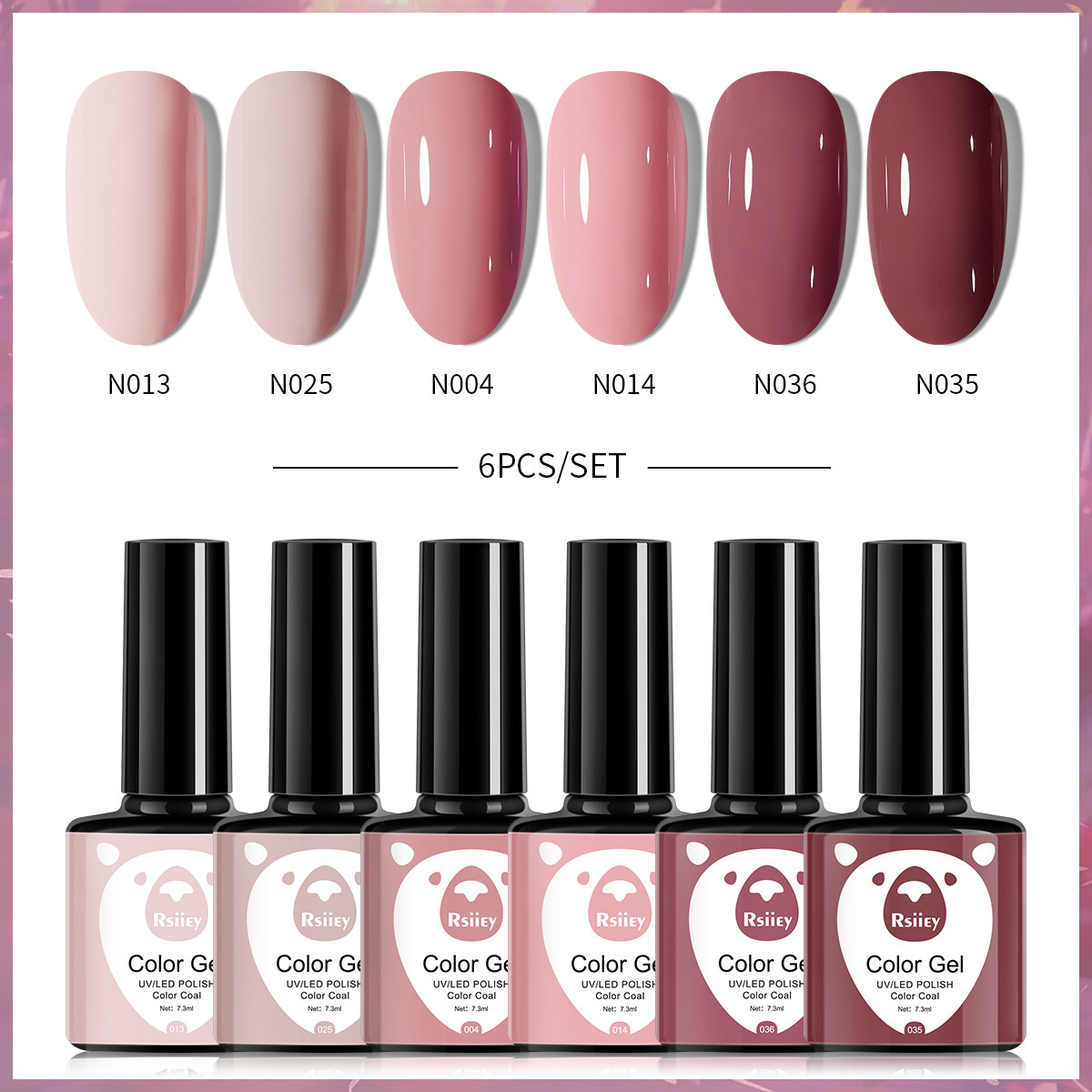6-color nail polish glue suit popular color painted glossy cat eye UV phototherapy glue for nail salon