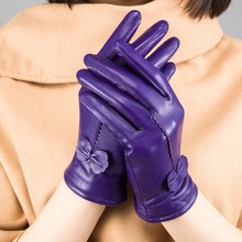 真皮手套冬季女士保暖手套批发户外羊皮手套加绒纯羊皮手套