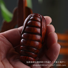 新款紫檀木蚕蛹手把件尾巴可转动雕刻文玩吊坠挂件茧蛹蚕蛹手把件