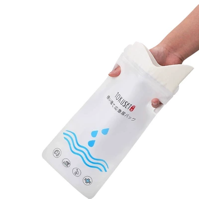 On-board emergency urine bag: bag car toilet travel car