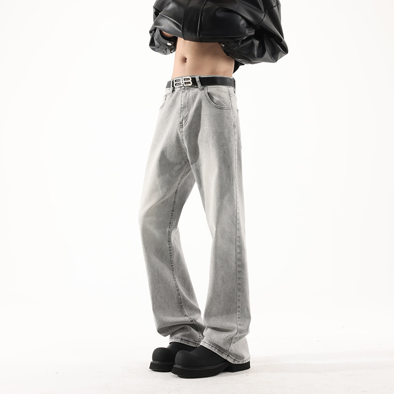 【Daily Sales of Thousands of Orders+Large Quantities】American-Style Ins High Street Slim Fit Flared Jeans Korean Version Men's Pants Straight Leg That Flatters the Legs 【Daily Sales of Thousands of Orders+Large Quantities】American-Style Ins High Street Slim Fit Flared Jeans Korean Version Men's Pants Straight Leg That Flatters the Legs