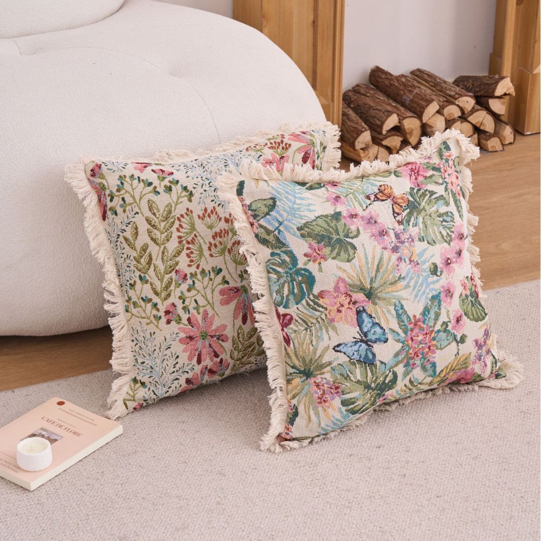 Yimanqiyun American Jacquard Multi-Color Sofa Pillow Bedside Cushion Living Room Cushion Chair Car Without Core