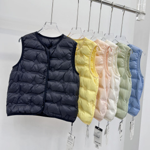 Children's down Jacket Liner 2025 Autumn and Winter New School Uniform Baby Lightweight down Vest Jacket Base Vest Trendy