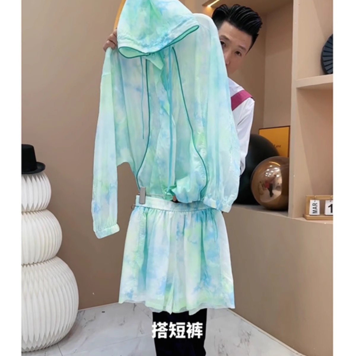 Fashionable summer clothing, shorts for leisure, sports suit, for teenagers, sun protection