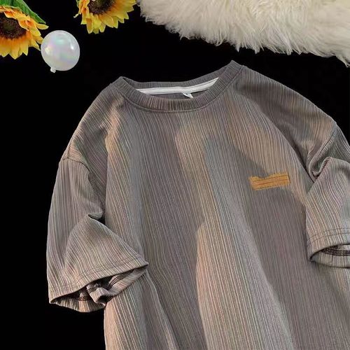 Summer Men's Casual Simple All-Match Short-Sleeve T-Shirt | Men's Trendy Cool-Feel, Quick-Dry, Breathable, and Comfortable Short-Sleeve Top