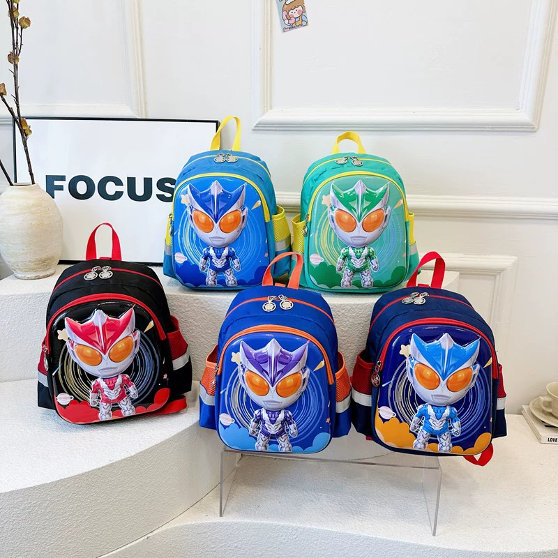 Cute school bag, protective children's cartoon backpack for kindergarten lightweight, 3D, anti-lost