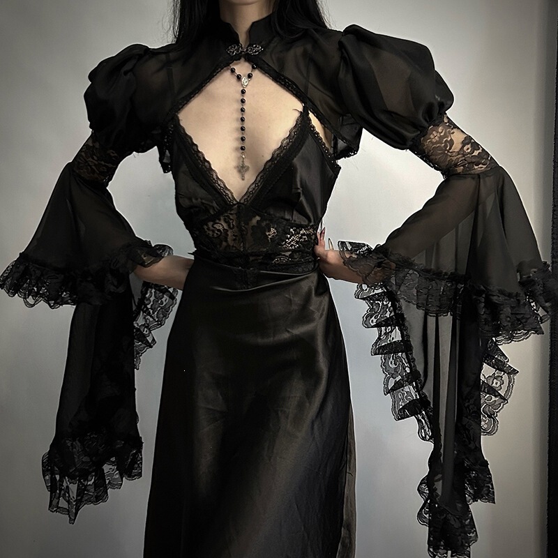 CF25156 Subcultural New Chinese Style Chiffon Blouse, New Summer Versatile Outerwear, Dark Style, Comfortable and Versatile CF25156 Subcultural New Chinese Style Chiffon Blouse, New Summer Versatile Outerwear, Dark Style, Comfortable and Versatile