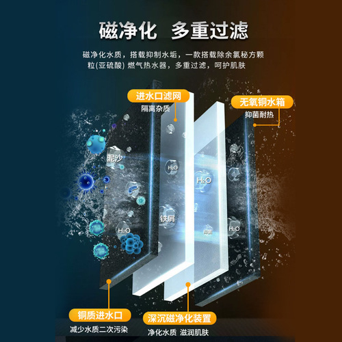 Household natural gas water heater gas shower intelligent forced exhaust constant temperature liquefied gas natural gas water heater