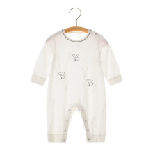 婴儿长袖连体衣新生儿无骨夏季薄款哈衣空调服宝宝印花爬服