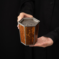 Xiangfei Bamboo Hexagonal Jianshui Retro Small Dry Kung Fu Tea Set Tea Residue Tank Water Bowl Washing Tea Ceremony Tea Washing Accessories