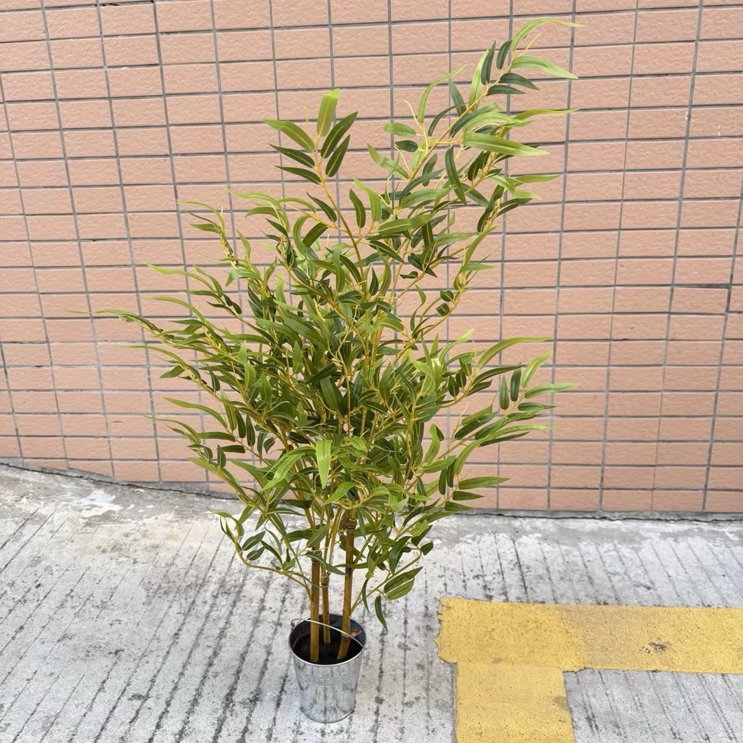 Simulación de plantación verde de plátano de bambú de tortuga grande planta de plantación de ventana interior diseño de ángulo de planta de árbol falso paisajístico
