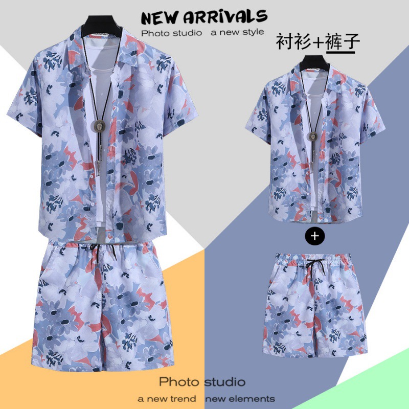 C72 퍼플 [슈트] (셔츠+반바지)