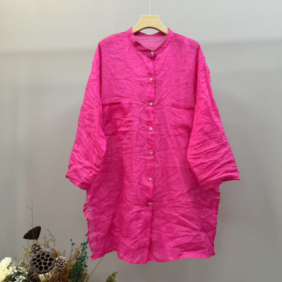 Summer long retro shirt for leisure