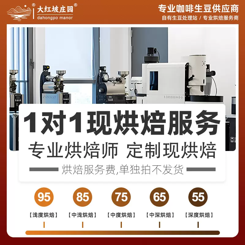 代烘焙咖啡生豆服务费加工费 HB指定烘焙度 可指定现磨粉粗细度