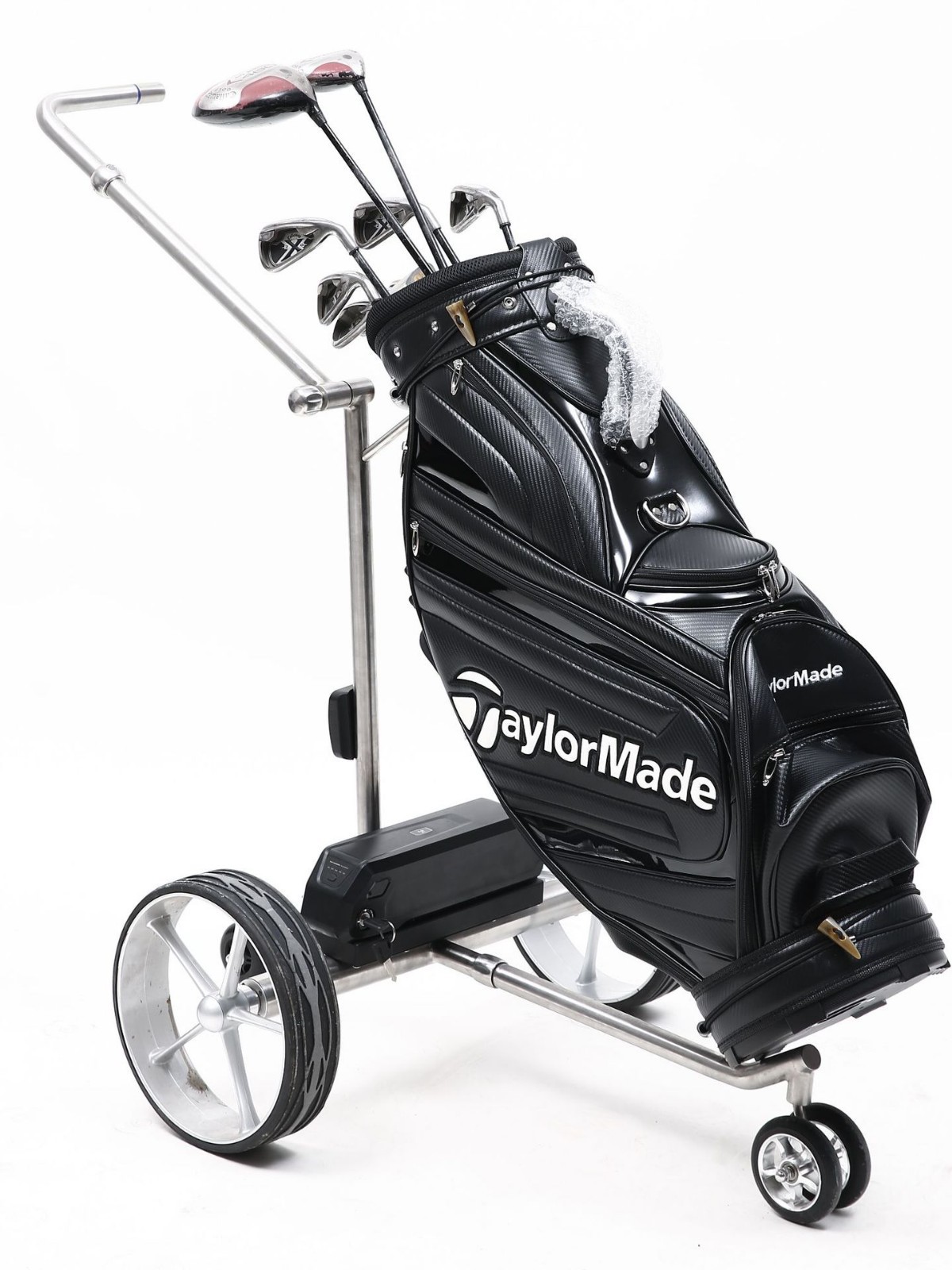 Golf inteligente sigue el coche de tres ruedas plegable 304 acero inoxidable transfronterizo suministro de productos de comercio electrónico fabricante