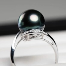 时尚优雅女戒珍珠戒指法国澳洲海水珍珠戒指送老婆送女友