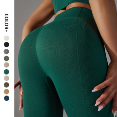 New European and American-style multi-layered seamless yoga pants: high-waisted, tummy-control, butt-lifting, breathable leggings for sports, running, and fitness.