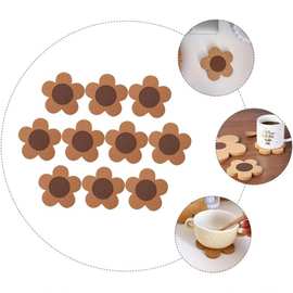 木制花朵软木隔热垫加厚隔热家用餐桌垫锅垫碗垫杯垫防烫菜盘垫子