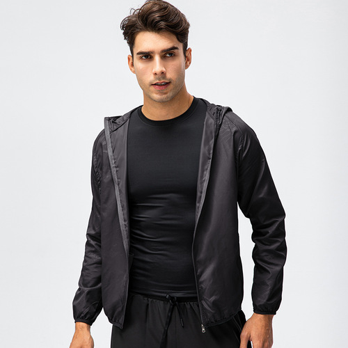 Men's and Women's Lightweight, Breathable, Quick-Drying Windbreaker—Waterproof and Windproof Sports Jacket with Long Sleeves for Outdoor Cycling—D15007
