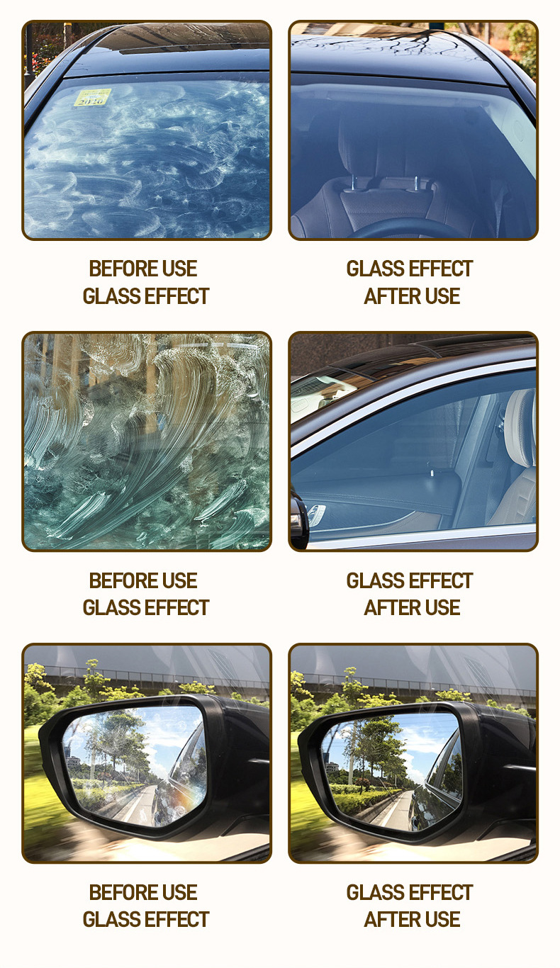 Glass Oil Film Cleaning Paste, Oil Film Remover, Powerful Oil Stain Remover for Front Windshield and Car Windows, Car Cleaning Supplies