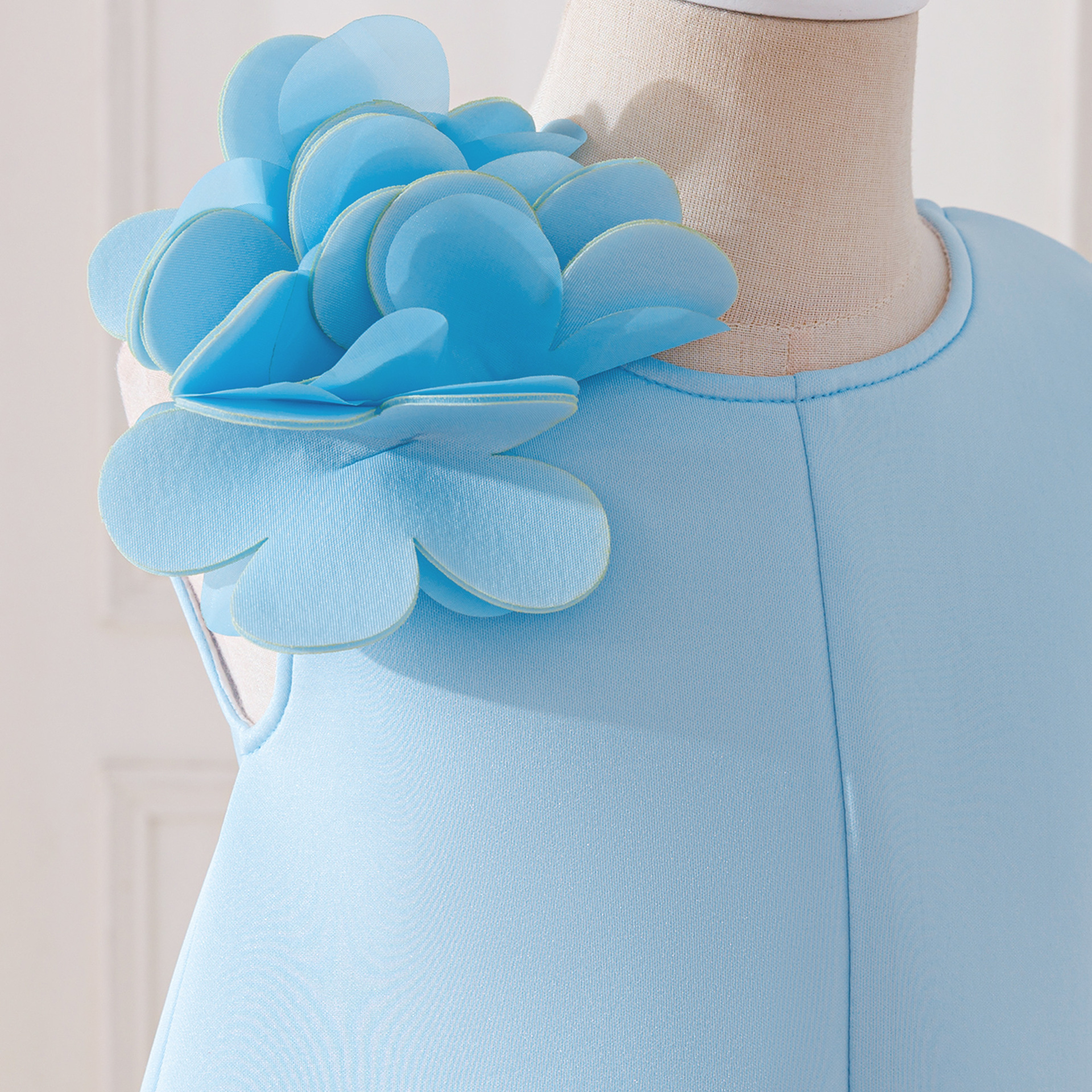 Nuevo vestido de flores tridimensionales 3D de niñas lindo chaleco vestido de princesa recto dulce