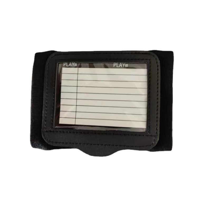 Dongguan en stock algodón juvenil transpirable bolsillo de PVC pulsera de fútbol americano pulsera táctica ventas directas de la fábrica