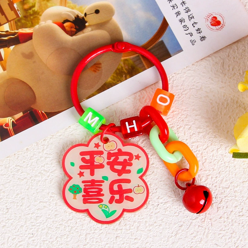 Brand creative acrylic protective amulet, keychain, transparent pendant, bag decoration, decorations