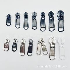 高品質5号スポット厚さプルヘッド太く金属ジッパーヘッド電気泳動シルバーバッグ金属プルヘッド