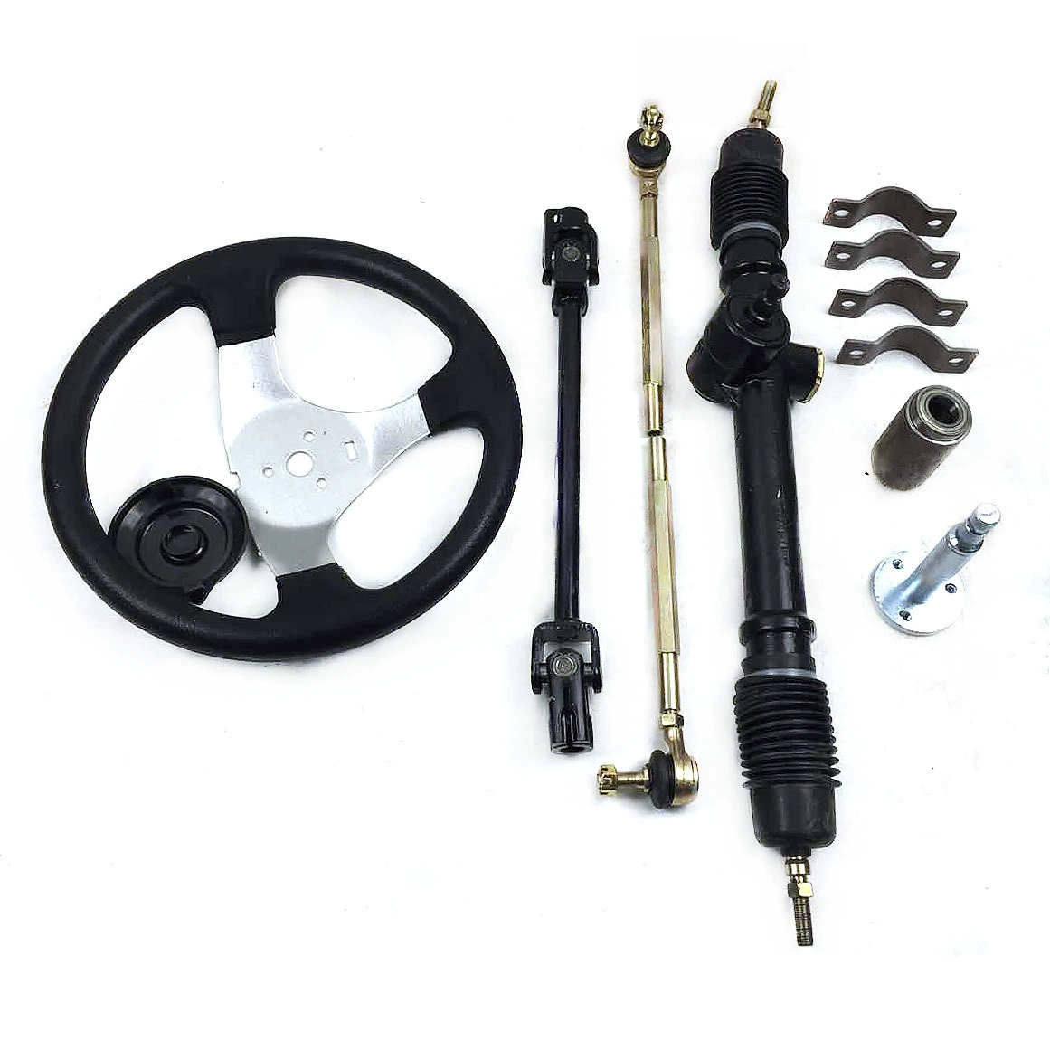 Модифицированный двухместный картинг, четырехколесный электромобиль, 62 см, левый рулевой механизм, рулевой механизм, универсальный шарнир, комплект рулевого управления