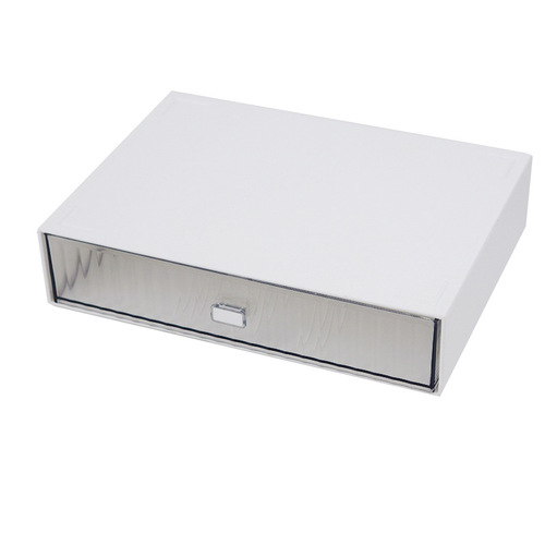 Striped Drawer-style Storage Box Plastic Desk Cosmetic Organizer Free Combination Multi-layer Stackable Jewelry Box