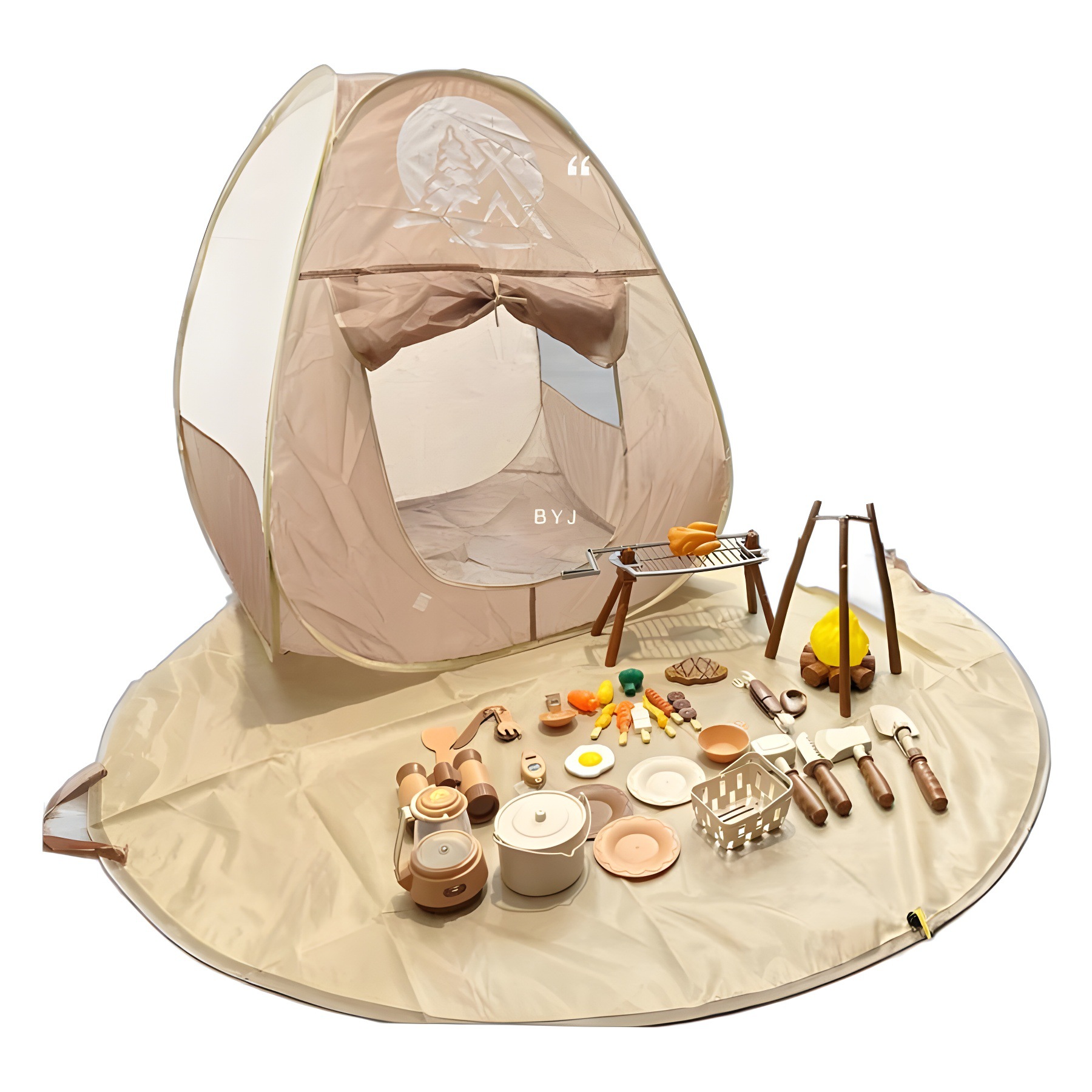 Transfronterizos niños camping set insecto caja telescopio trap net simulación al aire libre hogar picnic cubiertos juguetes